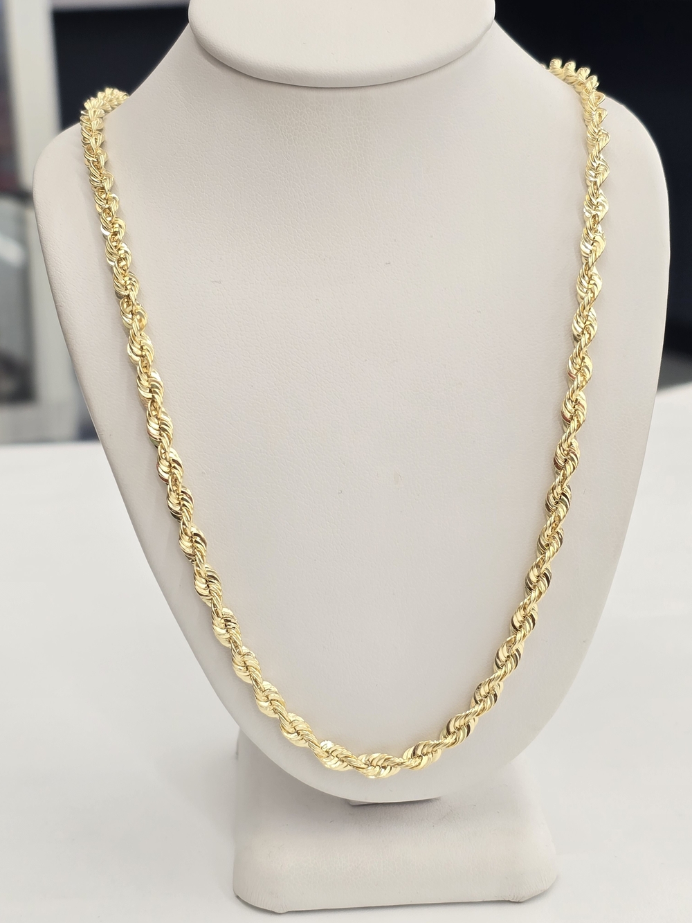 10k Real Gold Rope Chain 4mm 22 Inch